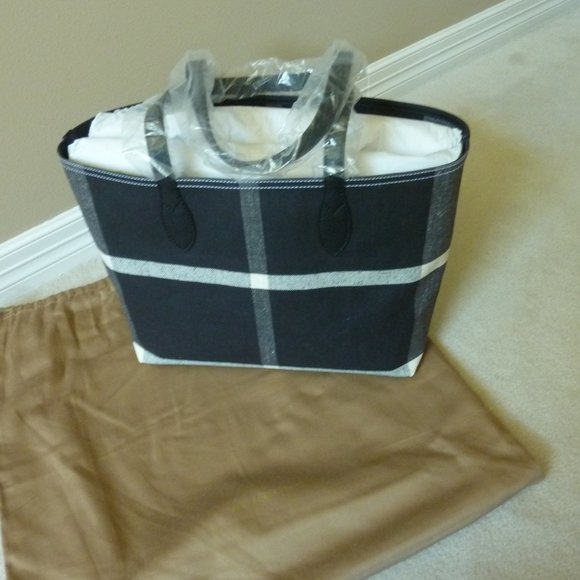 Burberry 'Doodle' Medium Canvas Check Pattern Tote - Picture 4 of 12